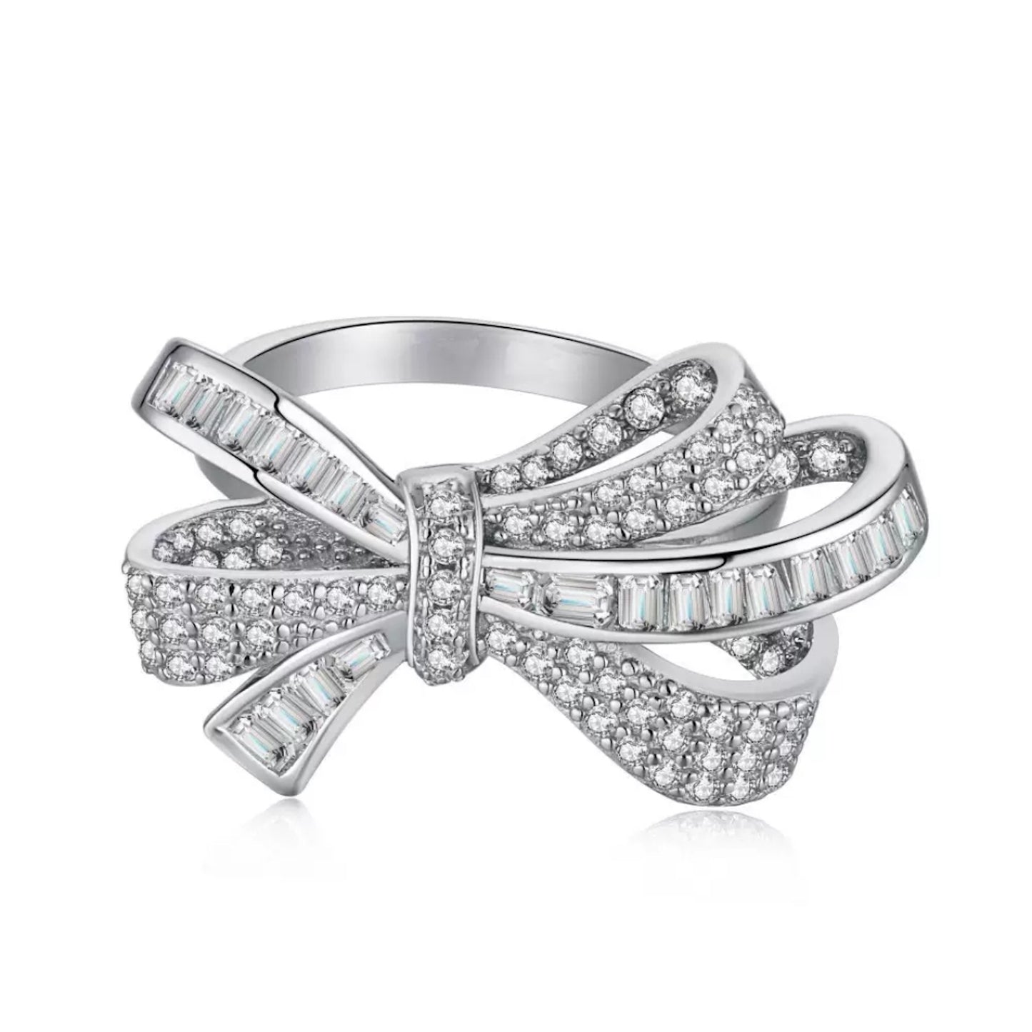 Bow Tie White Gold Set