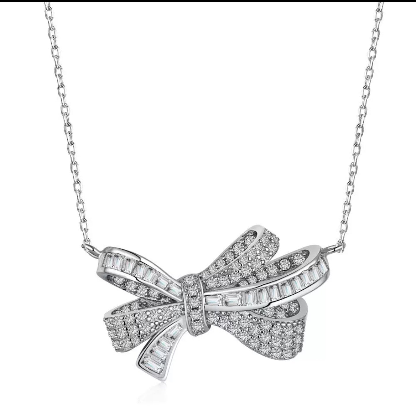 Bow Tie White Gold Set